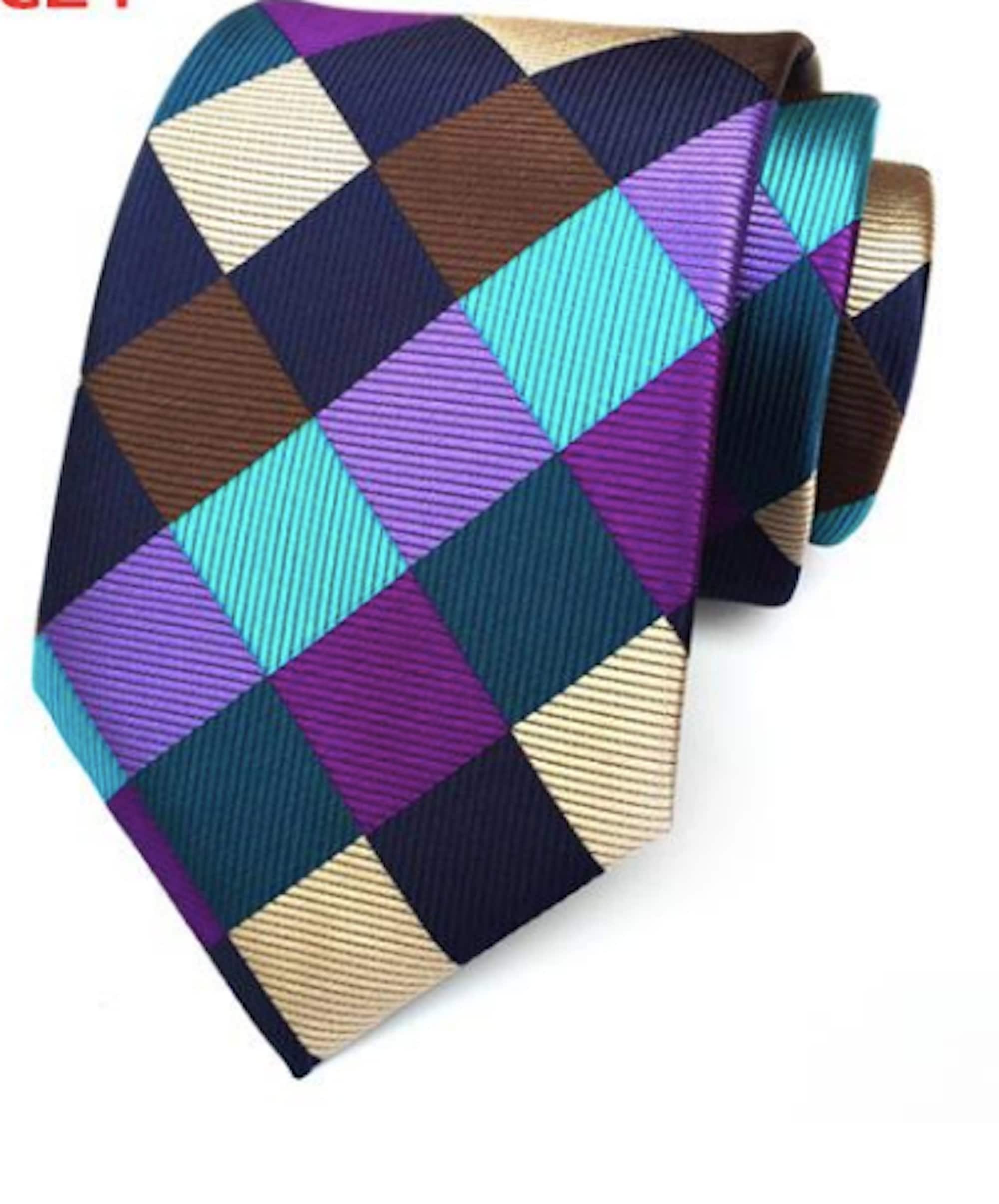 Multi Colour Diamond Pattern Tie Silk - Etsy