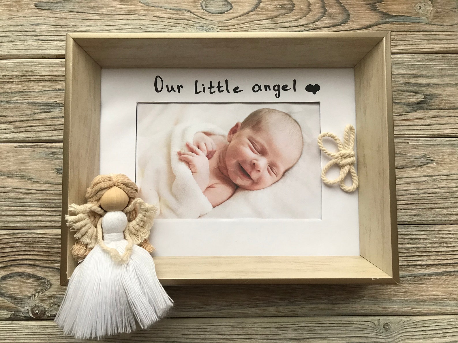 Angel photo frame New baby keepsake frame Gift for Etsy