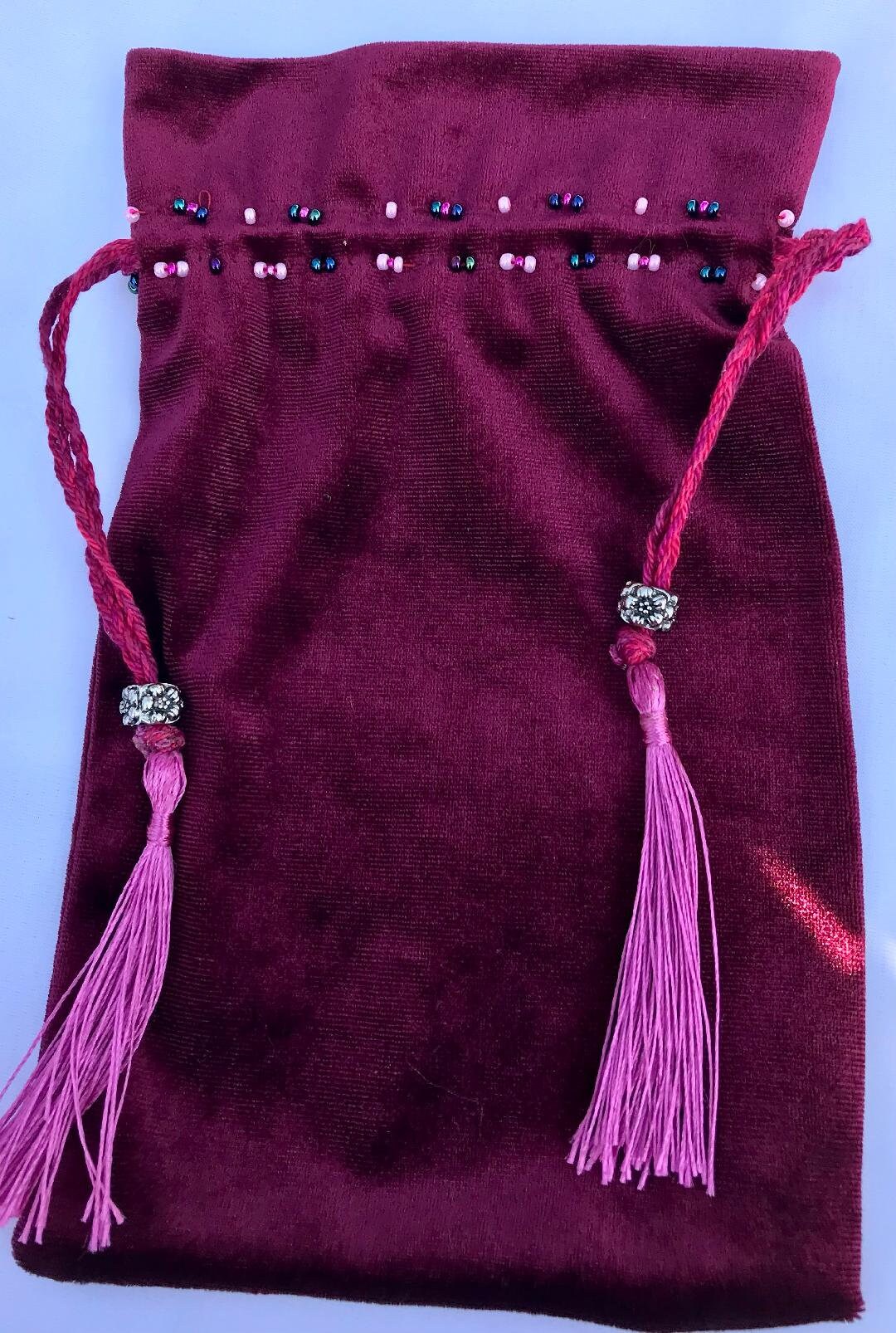 Velvet Tarot Card Bag With 3rd Eye Chakra Hamsa Oracle - Etsy