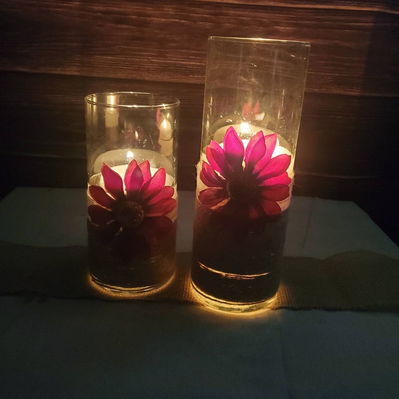 candles included Personalized floating candle vase or flower vase