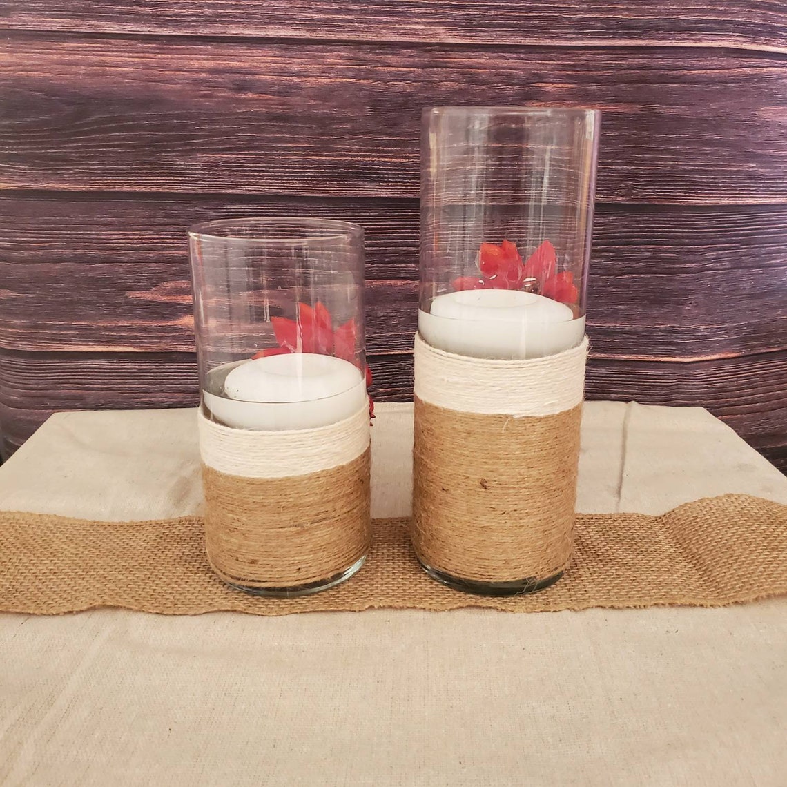 Personalized floating candle vase candles included or flower Etsy