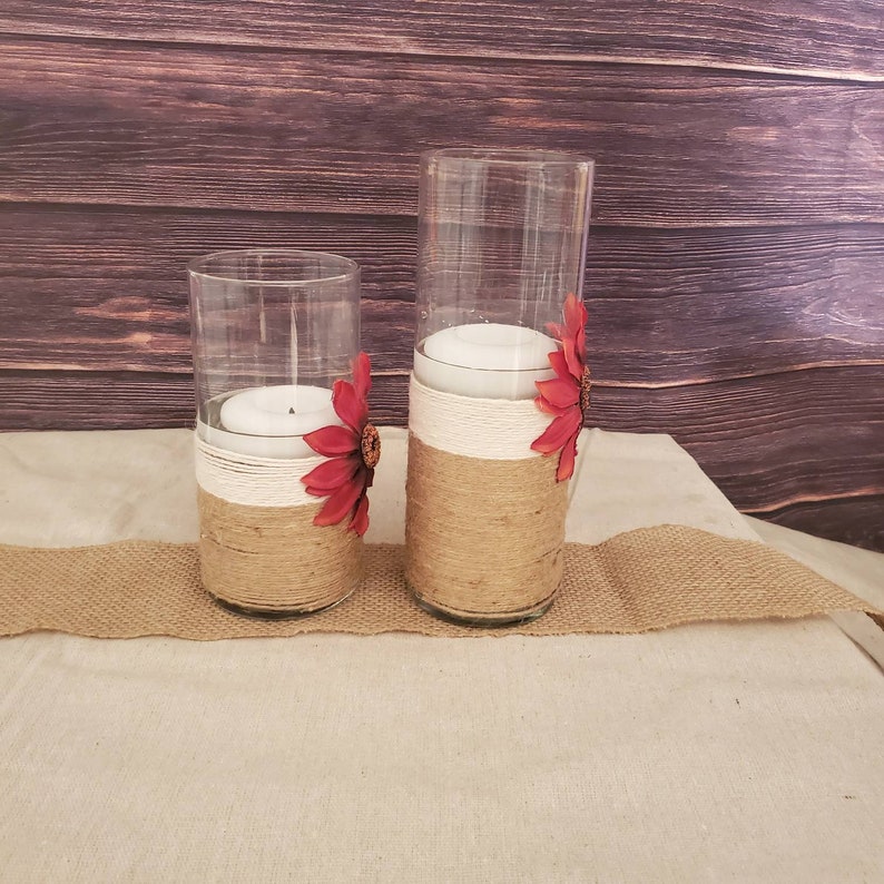 candles included Personalized floating candle vase or flower vase