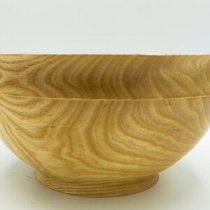 Handcrafted Ash Bowl with Coved Rim