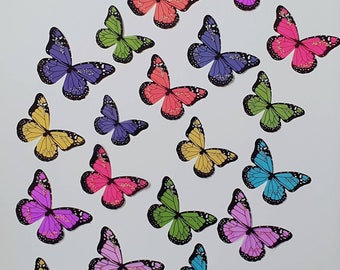 Rainbow colour Mix Butterfly 18 pcs, 3D Crystal Butterfly, Wall Decor For Home Decoration.