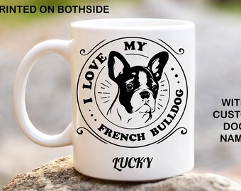 French bulldog Personalised dog Mug, Image Printed Coffee Mug, Custom Coffee Mugs, Custom mug