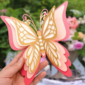 3D Four-Layer Hollow Butterfly Wall Sticker Wedding Decoration Festival Home Decor Wallpaper Pearl Paper Butterflies Stickers