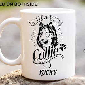 Collie Personalised dog Mug,Image Printed Coffee Mug, Custom Coffee Mugs, Custom mug