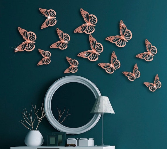 12 PCS 3D Butterfly Wall Stickers Decor Art Decorations,Butterfly