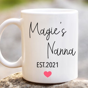 Nanna Mug with Child Name, Mother&#39;s Day Mug, Gift for Nanna, Nonna Mug, Birthday Gift, Best Nanna Mug, personalised mug,