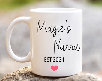 Nanna Mug with Child Name, Mother's Day Mug, Gift for Nanna, Nonna Mug, Birthday Gift, Best Nanna Mug, personalised mug,