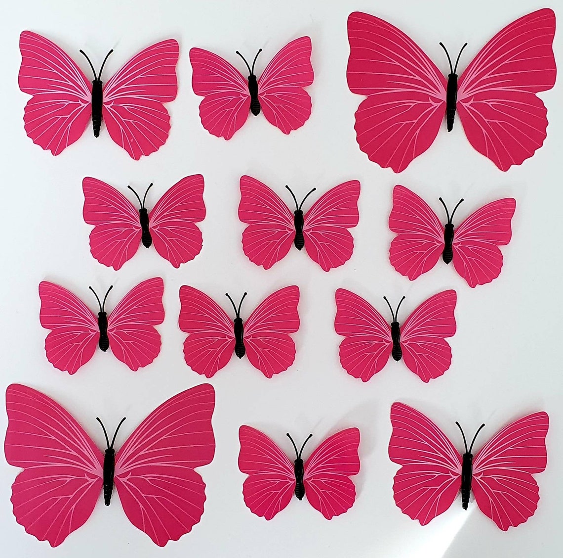Pink Butterfly 12 pcs Wall Decor For Home Decoration DIY Wall Etsy