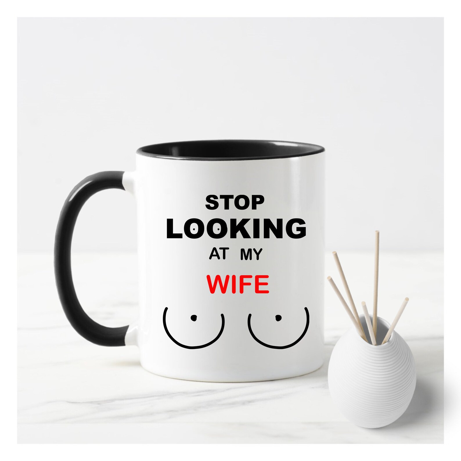 Stop Looking at My Wife Tits-wife Gifs-gift for Wife Couple - Etsy