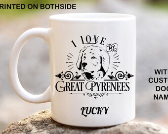Great Pyrenees Personalised dog Mug, Image Printed Coffee Mug, Custom Coffee Mugs, Custom mug