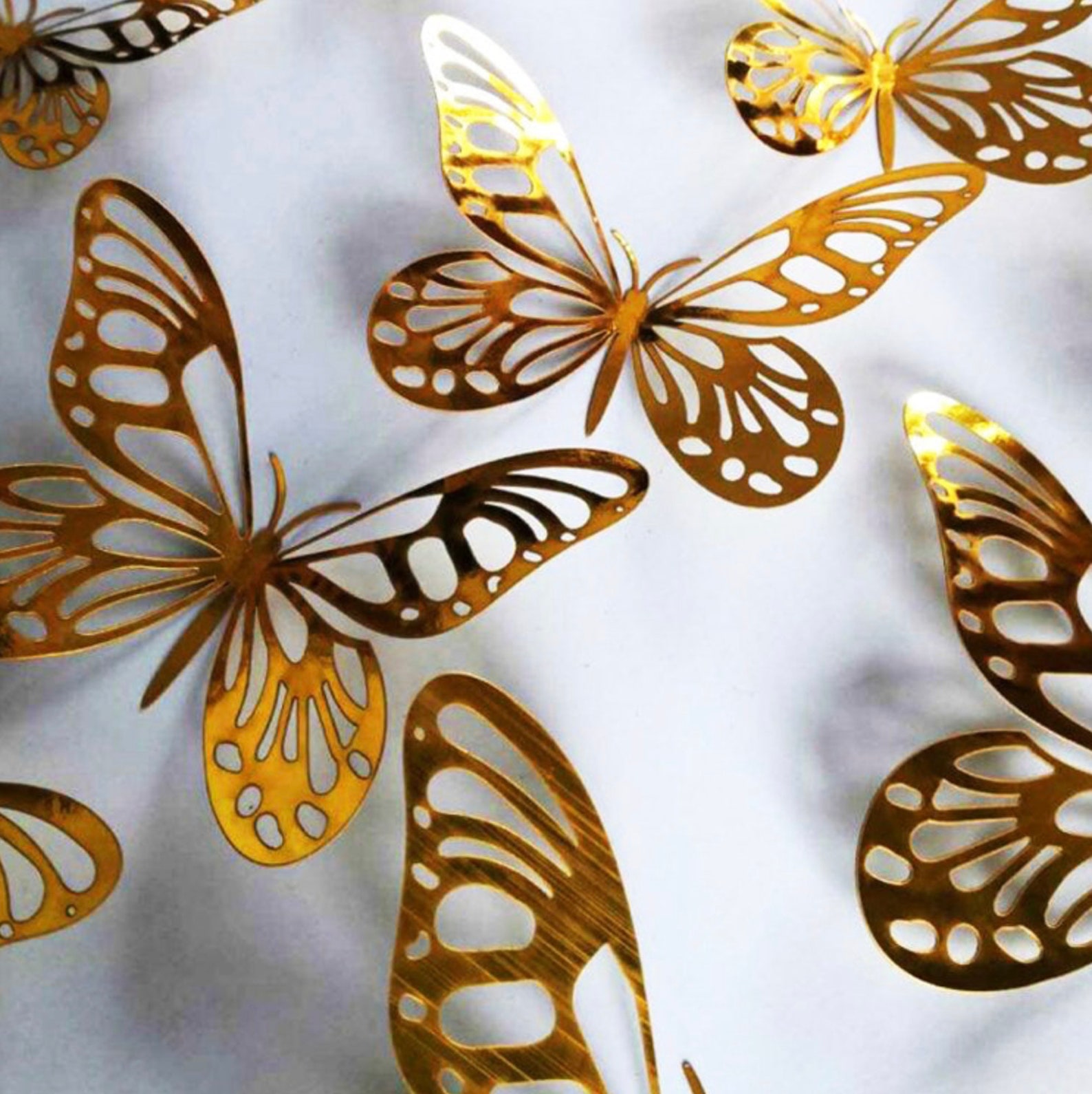 Gold Butterfly 12 Pcs 3D Butterfly Wall Decor for Home - Etsy
