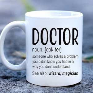 Doctors Gift Doctor Noun Mug,Stethoscope Coffee Mug, a Funny and Unique Gift Mug.