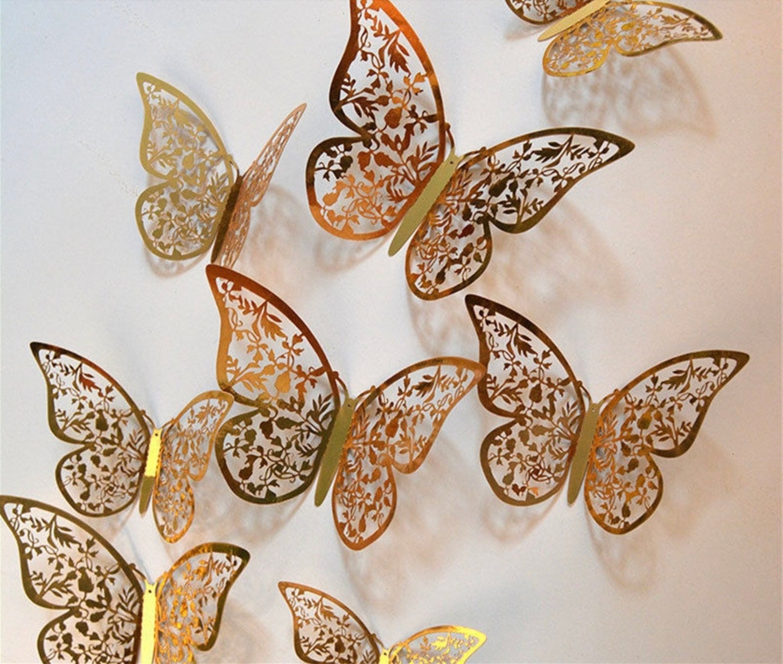 Gold Butterfly 12 Pcs 3D Butterfly Wall Decor for Home - Etsy