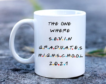 Personalized Graduation Mug, Friends Inspired Gift