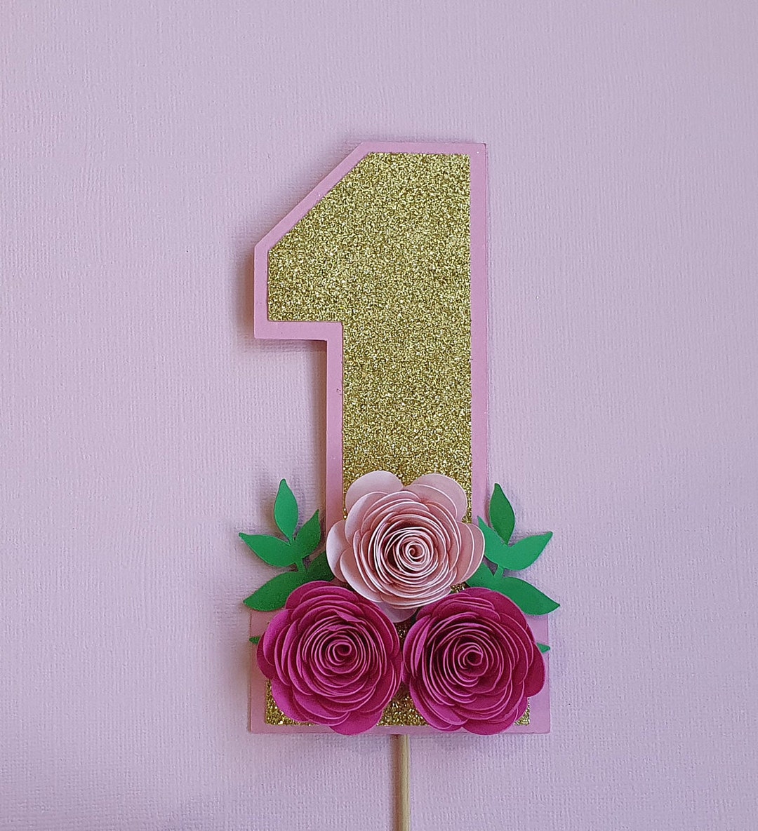 Number One Cake Topper, 1st Birthday Cake Topper, One Cake Topper Girl