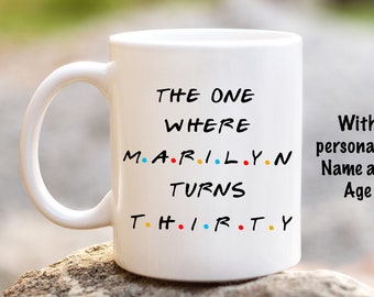 Friends Inspired Birthday Mug, Personalized TV Show Mug