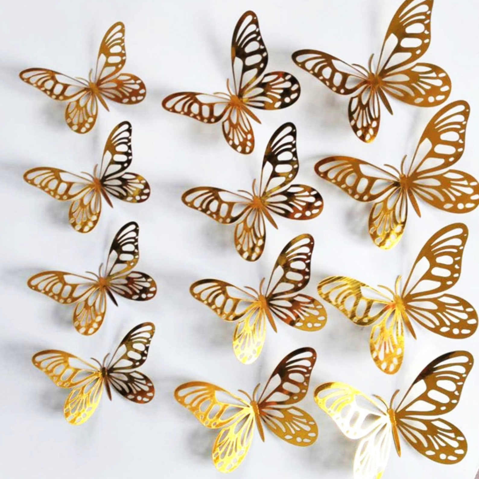 Gold Butterfly 12 Pcs 3D Butterfly Wall Decor for Home - Etsy