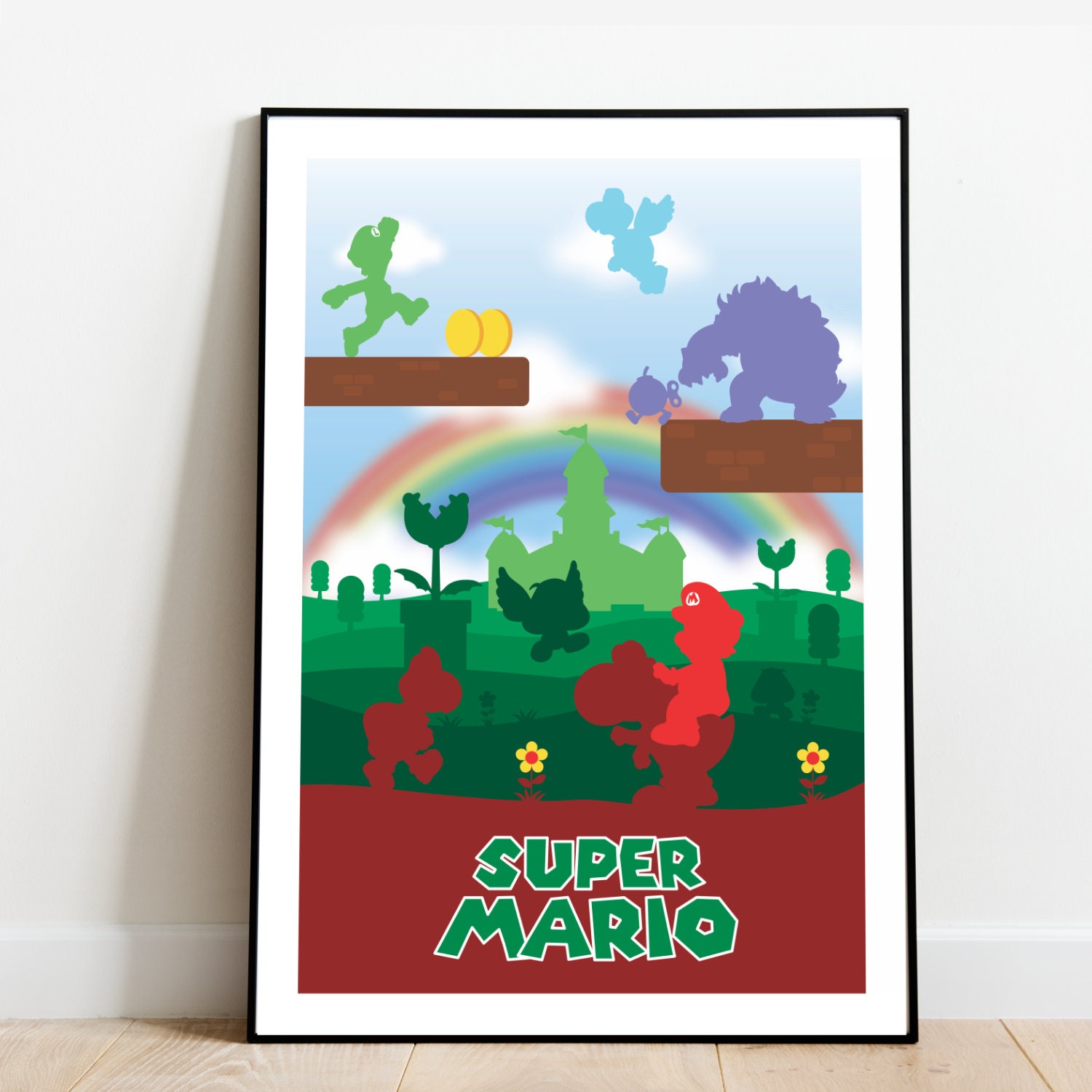 Mario Wall Art Super Mario Gaming Inspired Poster Digital Etsy UK