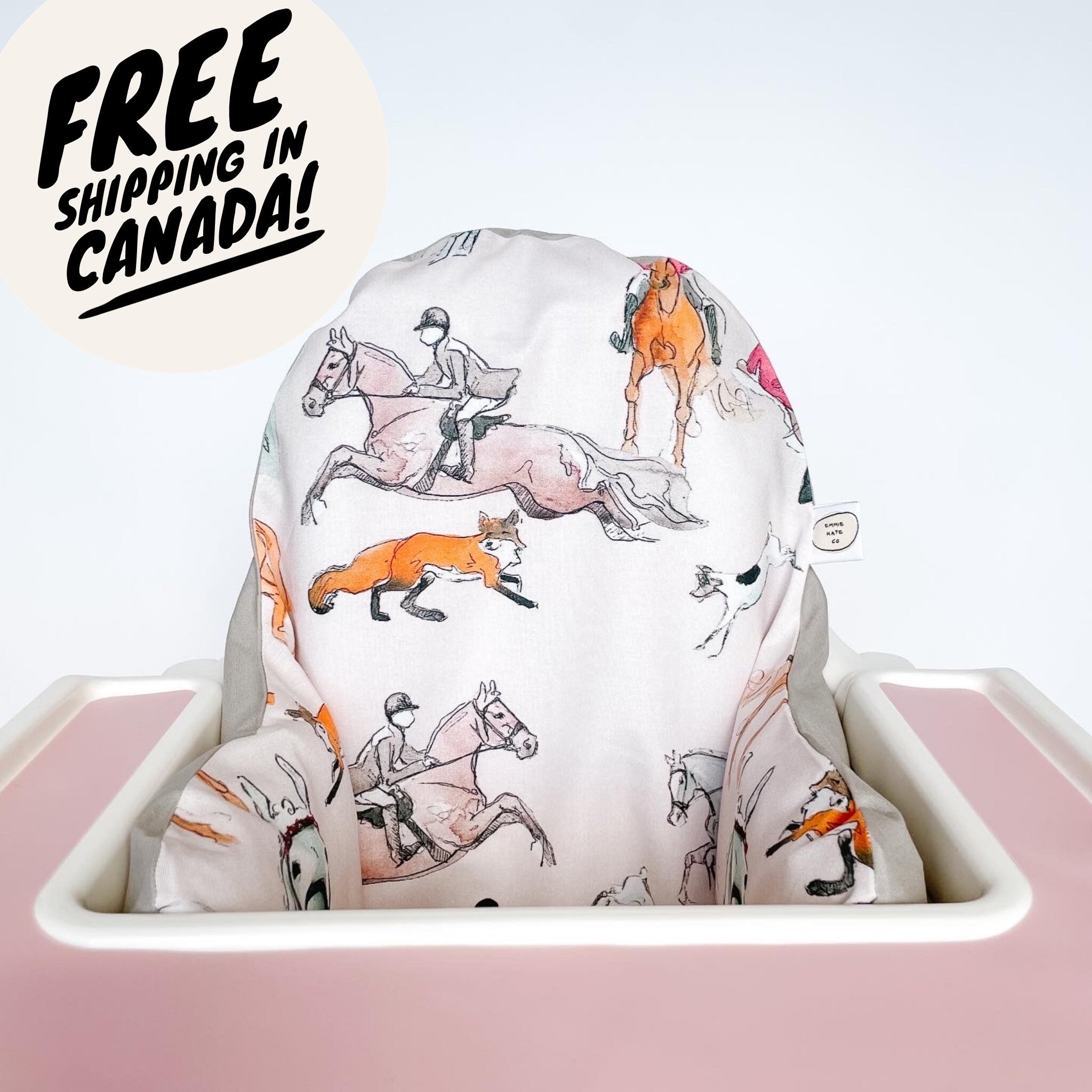 Fox Hunting Horse IKEA Highchair Cushion Cover