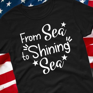 File di taglio SVG patriottico: dal mare al mare splendente (download digitale)