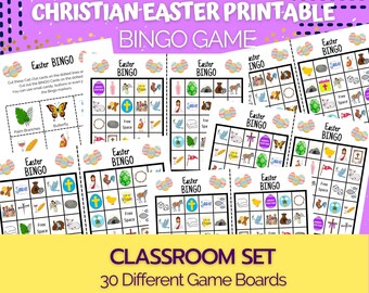Christliches Osterbingo Spiel: Klassenzimmer Set (druckbar)