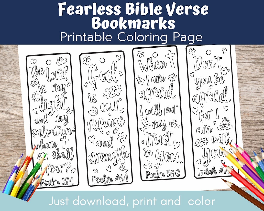 Coloring Bible Verse Bookmarks, Sunday School Coloring Sheets ...