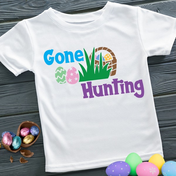 Kids Easter Egg Hunt SVG, Gone Hunting Egg Hunt SVG, Easter Egg Hunting Design, Easter Kids Clothes, Kids Spring svg, Hunting eggs SVG