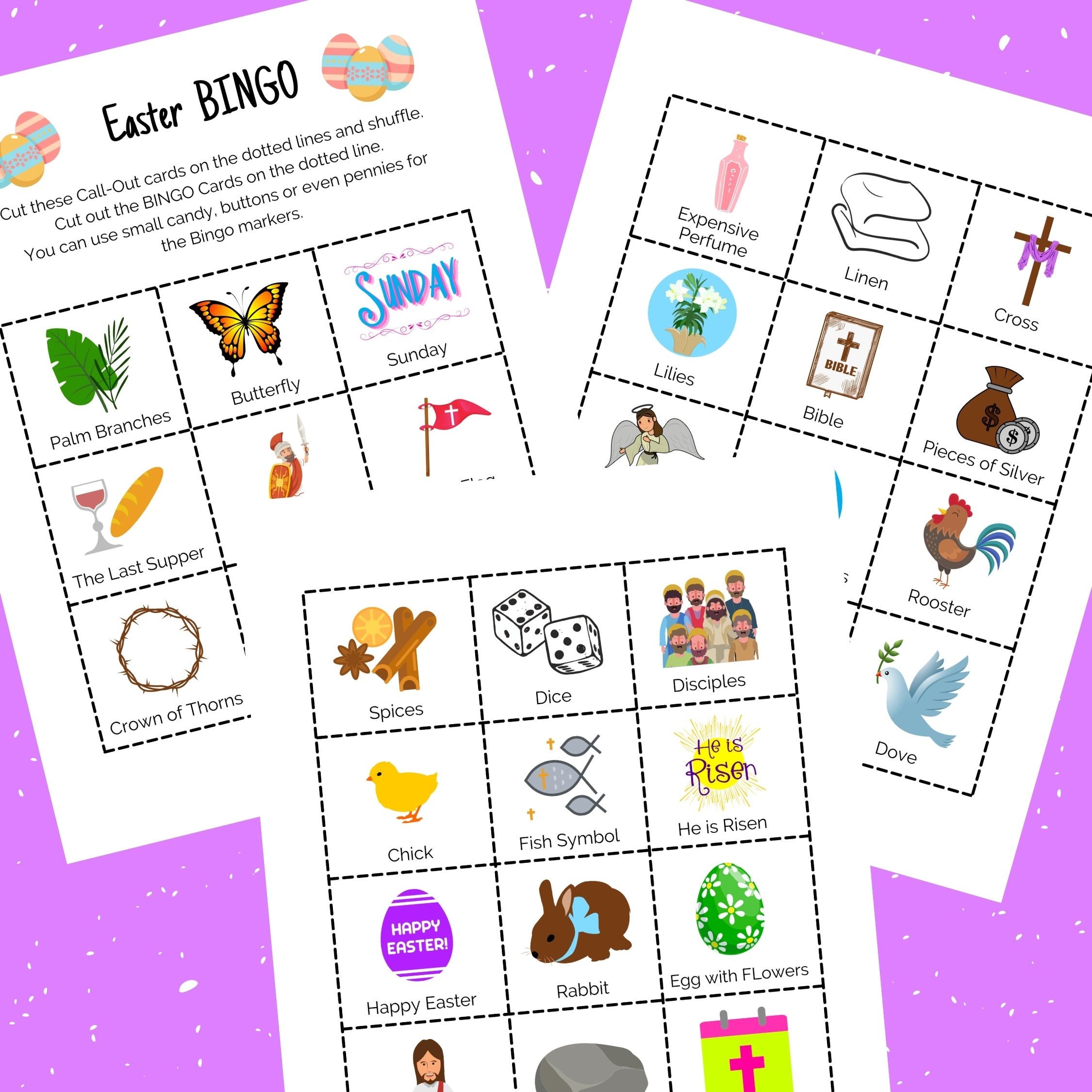 Buy Christian Easter Bingo Printable, Games for Christian Schools
