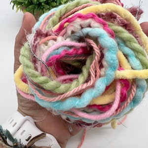 Jolene Fiber Yarn Bundle  10 yards total (1  yards of each) Fiber, Weaving, Junk Journal - Scrap Yarn