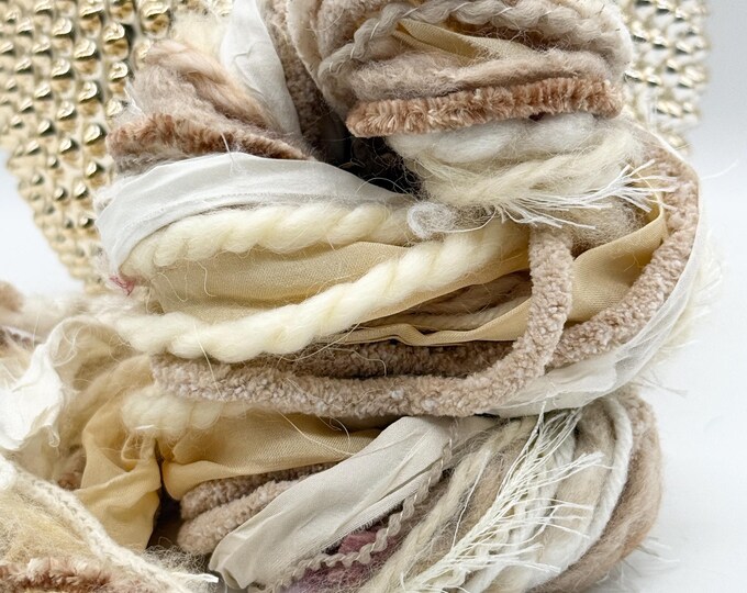 Yarn Rill Sample VANILLA COOKIE Yarn Sample Bundle: 19 Unique Fiber Yarns, Neutral Tones ...