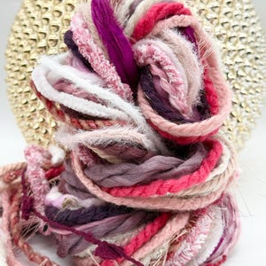 FROSTED BERRIES Yarn Sample Bundle: 19 Unique Fiber Yarns,x 1 yard each Macrame Weaving Slow Stitch