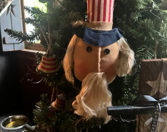 primitive Uncle Sam ornament or bowl filler