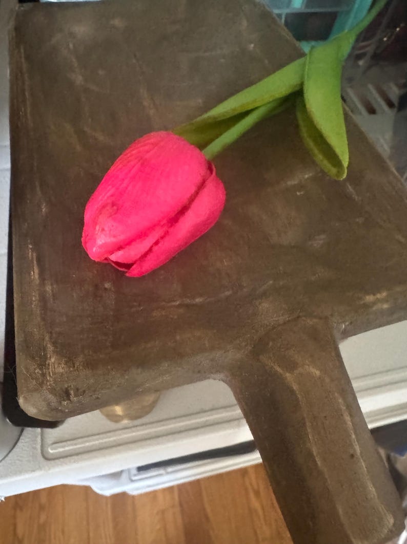 primitive faux tulips 12. Pink