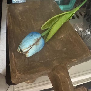primitive faux tulips 5. Light Blue