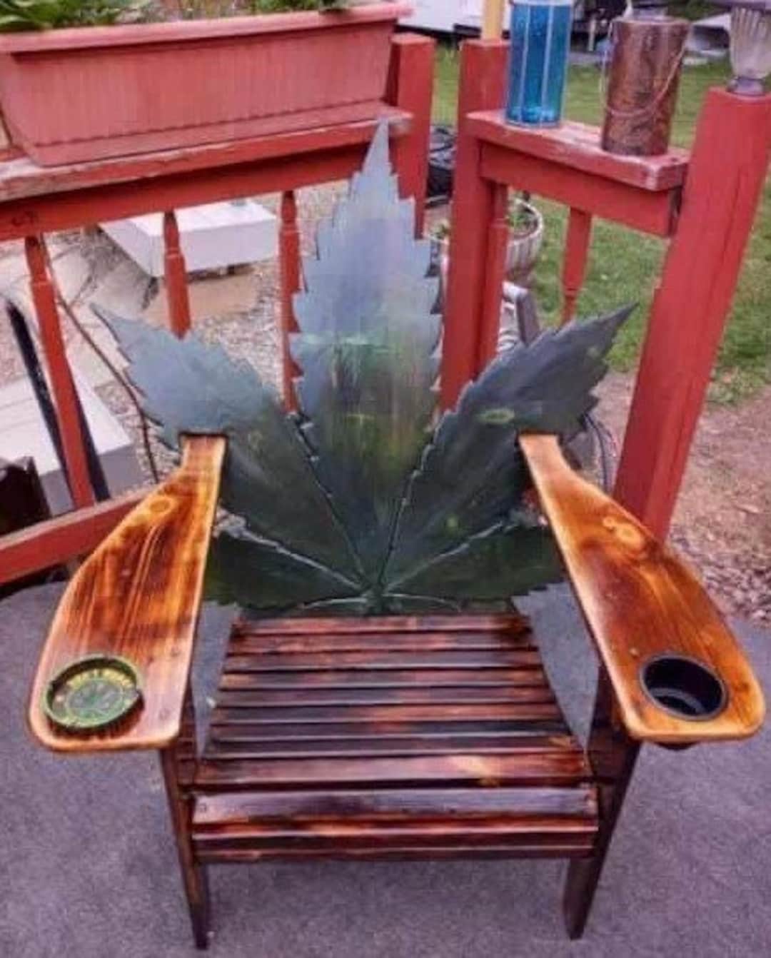 Your Highness Pot Leaf Adirondack Chair Etsy