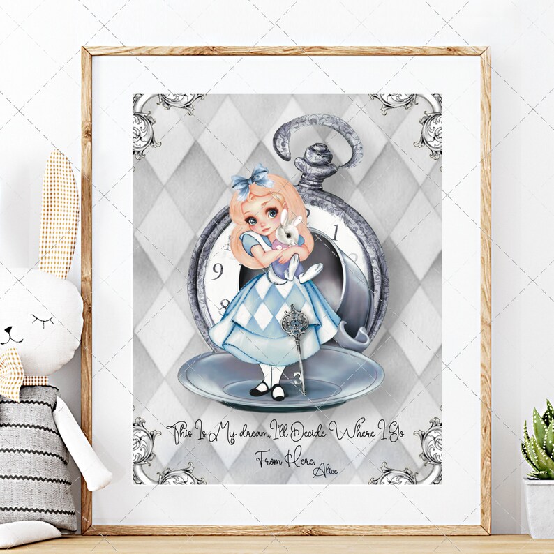 Nursery Printable Alice in Wonderland Watercolor Print - Etsy
