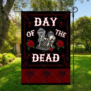 Day of the Dead garden flag, Sublimation garden flag, sublimation sign, png file printable sign