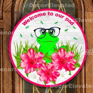 Frog wreath center, sublimation wreath center, png file, printable wreath