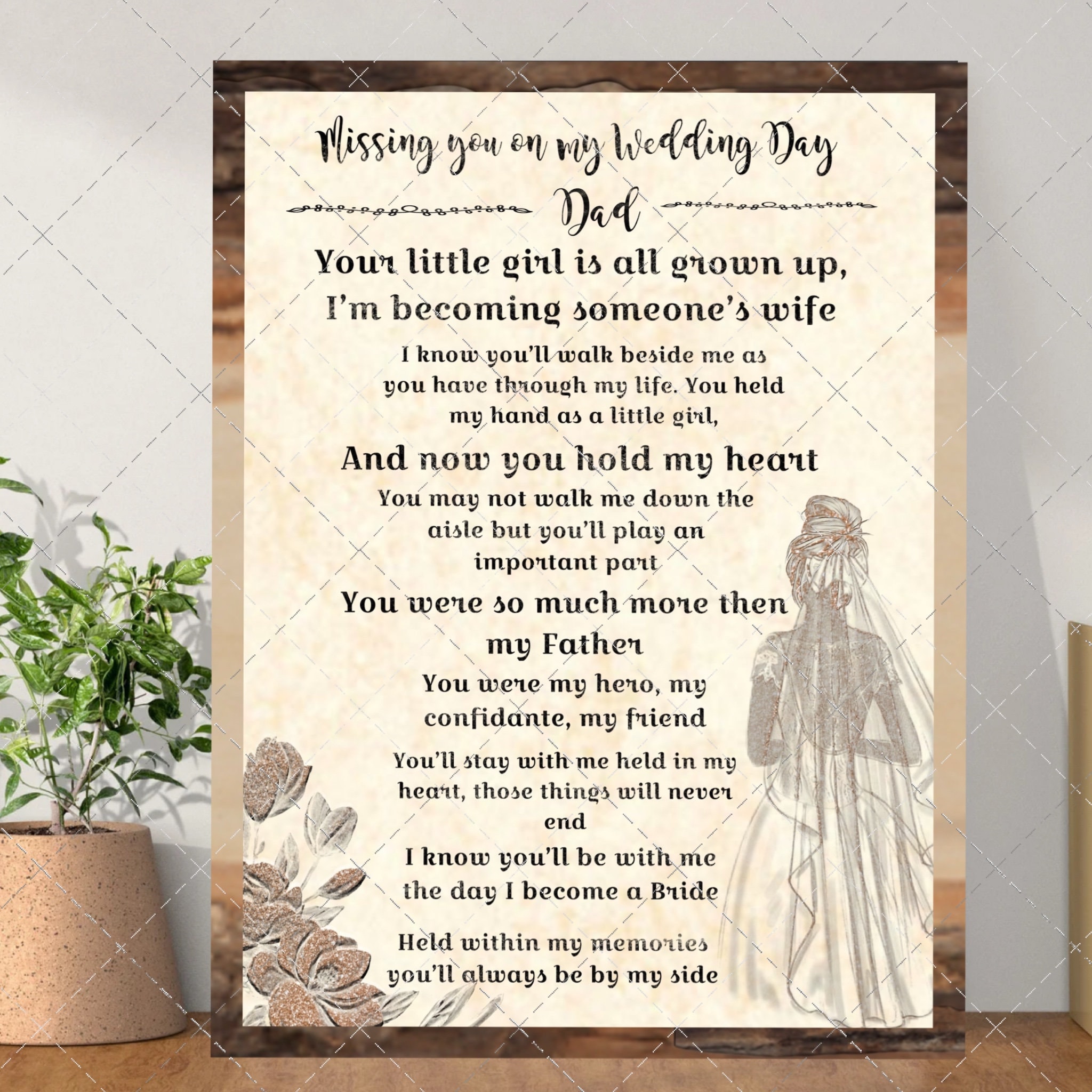 Missing dad on wedding day quotes | Honestweddingadvice.com