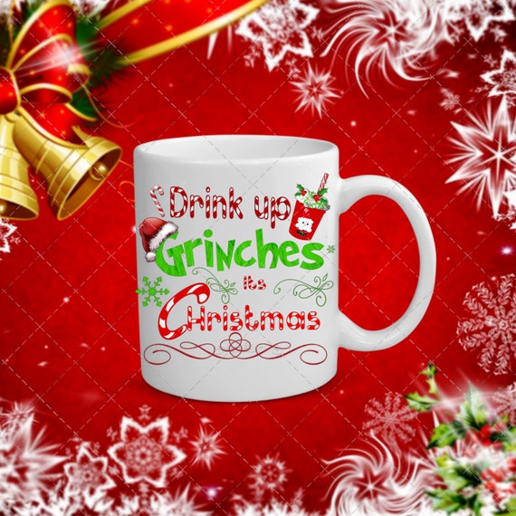 Grinch Clipart Grinch Drink Png Drink up Grinches Design | Etsy