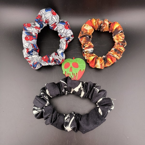 3 Pack Disney Scrunchie Indiana Jones Scrunchie, Darth Vader Scrunchie, Spiderman Scrunchie, Disneyland Hair Tie, Hollywood Studios Hair Tie