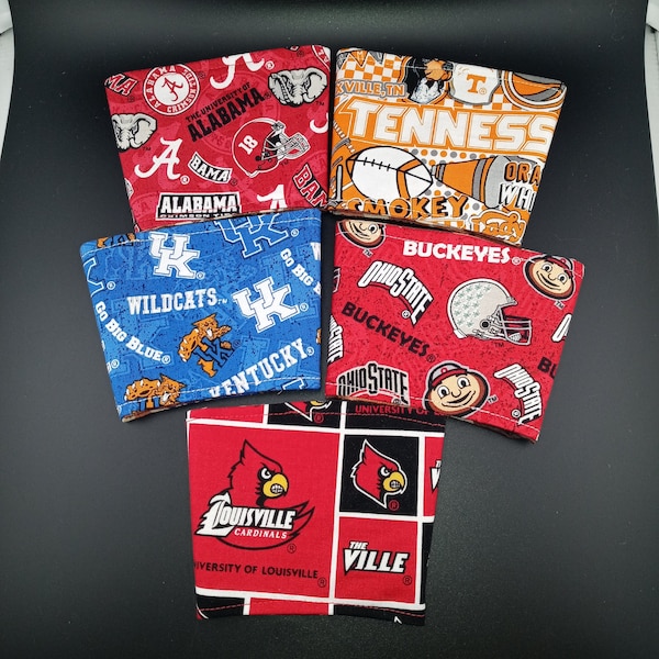 Louisville Coffee Cozy, Kentucky Wildcats Coffee Cozy, Tennessee Volunteers Coffee Cozy, Alabama Crimson Tide Coffee Cozy, Ohio Buckeyes