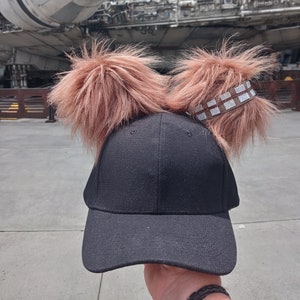 Chewbacca Mouse Ears Baseball Hat, Star Wars Mouse Ears Ball Cap, Mickey Ears Hat