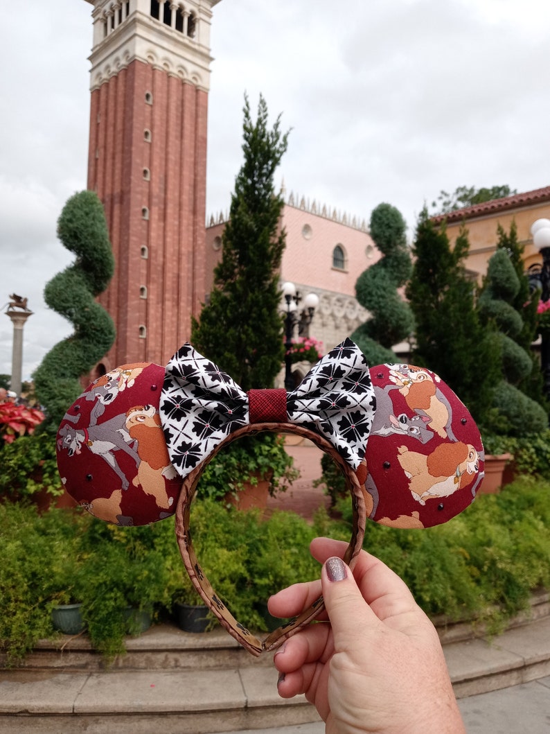 Lady and the Tramp Mickey Ears, Magic Kingdom Mickey Ears, Epcot Flower