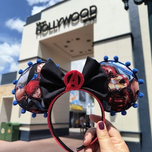 Avengers Mickey Ears, Superheros Mouse Ears, Epcot Ears, Disneyland Mouse Ears, Ironman Mickey Ears, Disney Mickey Ears, Headband Ears