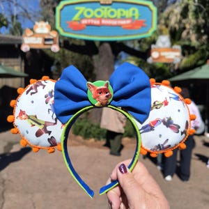 Orecchie di Topolino fatte a mano di Zootropolis, cerchietto Nick Wilde con orecchie da topo