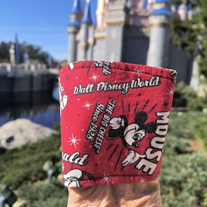 Mickey Mouse and Starbucks Handmade Reversible Coffee Cozy